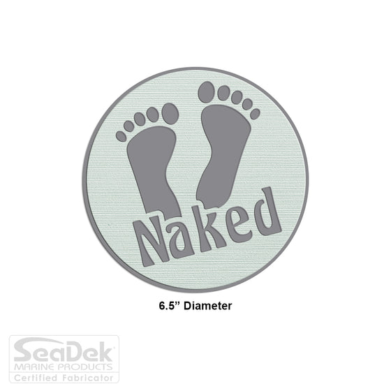 SeaDek Traction Step Pad | 6.5" Circle | SeaFoam-StormGray - Naked
