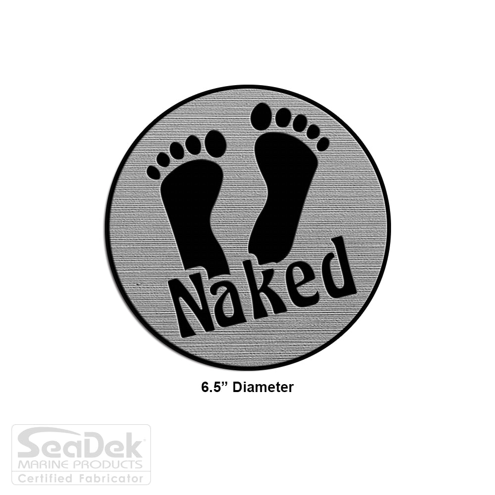 SeaDek Traction Step Pad | 6.5" Circle | StormGray-Black - Naked