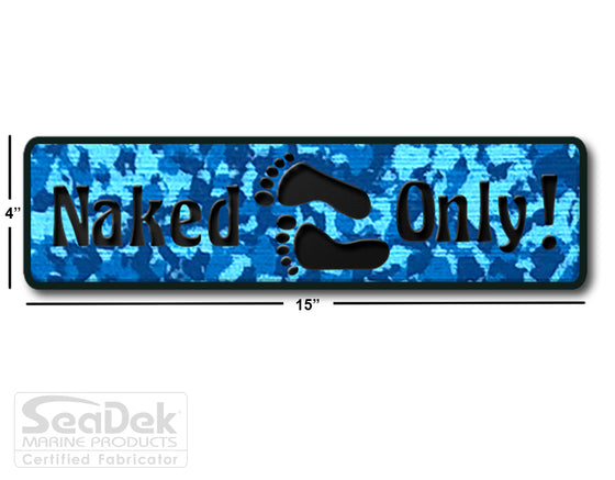 SeaDek Traction Step Pad | 15x4 | AquaCamo-Black - Naked Only Long