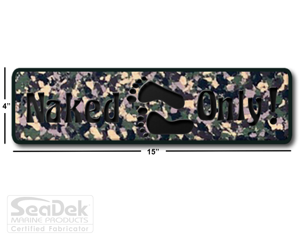 SeaDek Traction Step Pad | 15x4 | ArmyCamo-Black - Naked Only Long