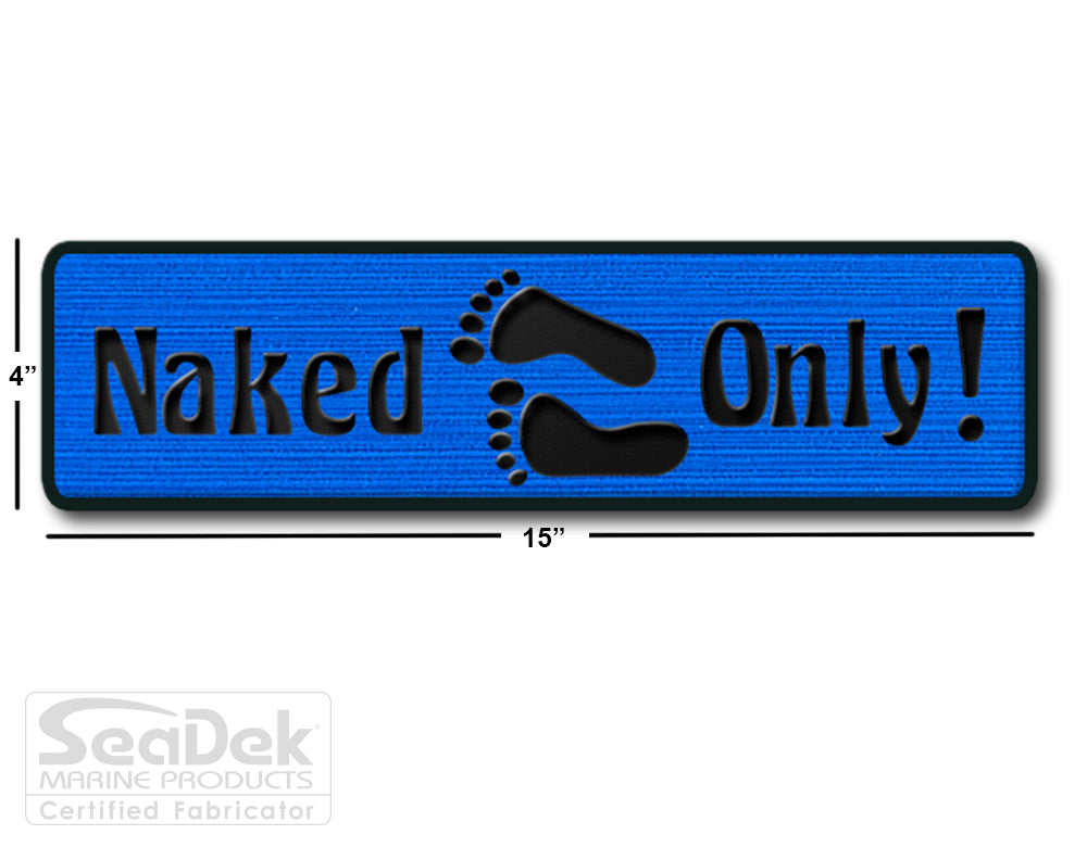 SeaDek Traction Step Pad | 15x4 | BiminiBlue-Black - Naked Only Long