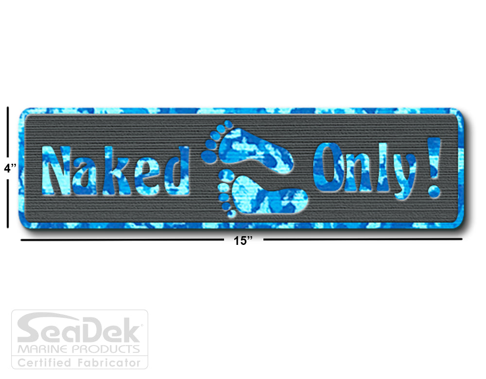 SeaDek Traction Step Pad | 15x4 | DarkGray-AquaCamo - Naked Only Long