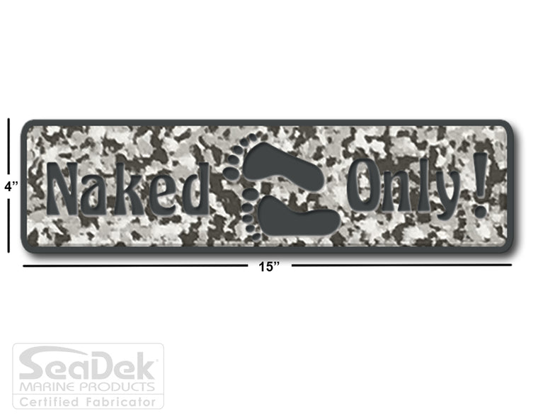 SeaDek Traction Step Pad | 15x4 | SnowCamo-Dark-Gray - Naked Only Long