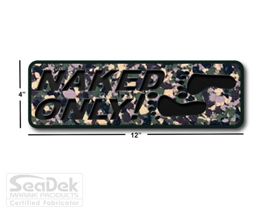 SeaDek Traction Step Pad | 12x4 | ArmyCamo-Black - Naked Only Stacked