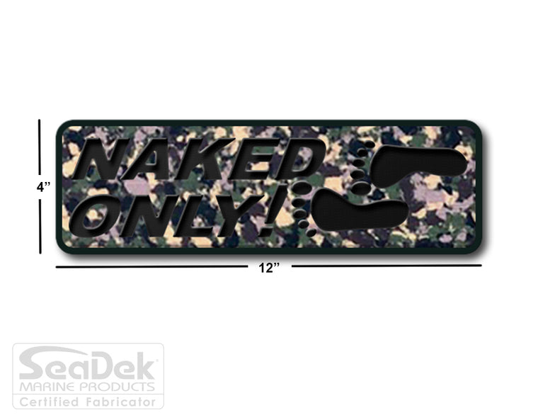 SeaDek Traction Step Pad | 12x4 | ArmyCamo-Black - Naked Only Stacked
