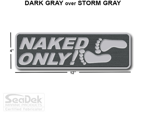 SeaDek Traction Step Pad | 12x4 | DarkGray-StormGray - Naked Only Stacked