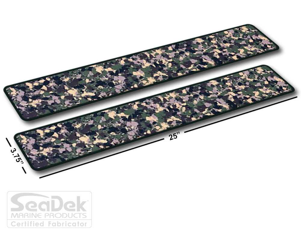 SeaDek Traction Step Pad | 2 Piece Set | 25x3.75 | ArmyCamo-Black - Blank Design