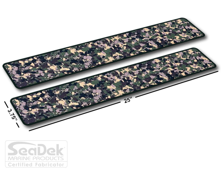 SeaDek Traction Step Pad | 2 Piece Set | 25x3.75 | ArmyCamo-Black - Blank Design