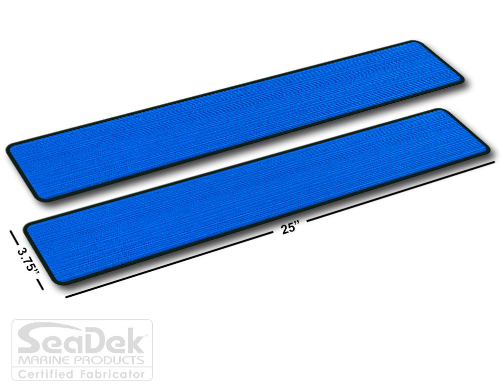 SeaDek Traction Step Pad | 2 Piece Set | 25x3.75 | BiminiBlue-Black - Blank Design