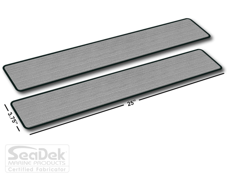 SeaDek Traction Step Pad | 2 Piece Set | 25x3.75 | StormGray-Black - Blank Design