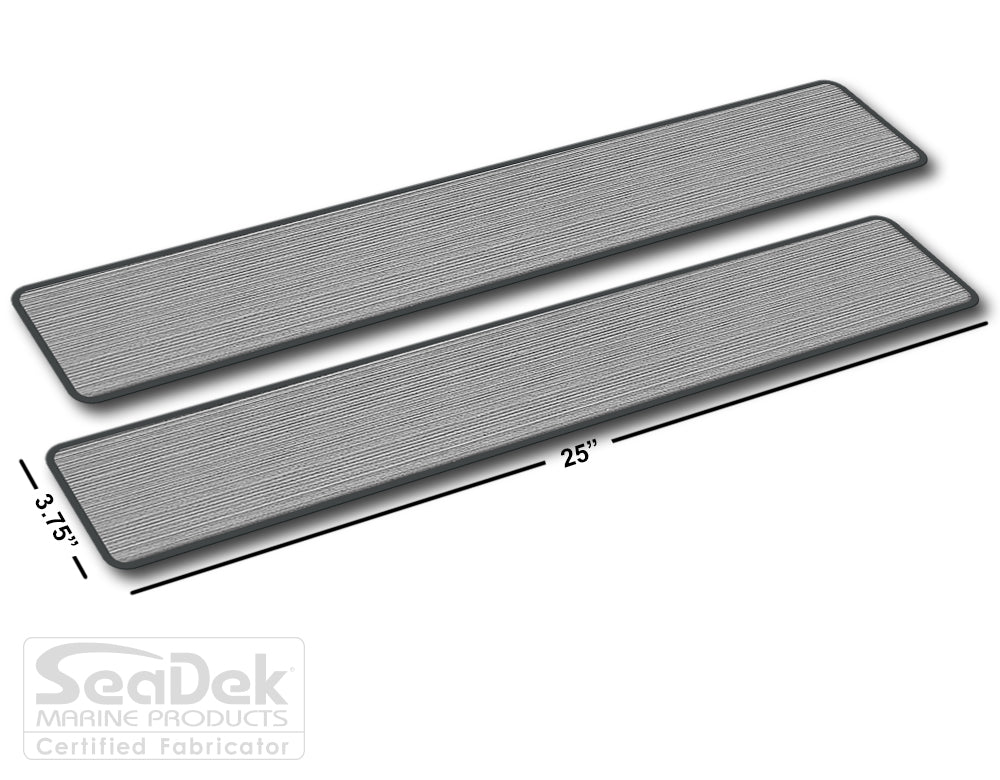 SeaDek Traction Step Pad | 2 Piece Set | 25x3.75 | StormGray-DarkGray - Blank Design