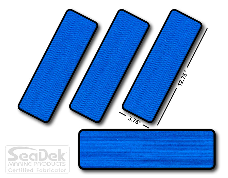 SeaDek Traction Step Pad | 4 Piece Set | 12.75X3.75 | BiminiBlue-Black - Blank Design
