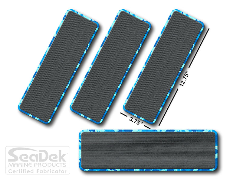 SeaDek traction pads for boats, trailers, RV steps - non-slip, dual-layer, 6mm brushed texture, stick-on adhesive.