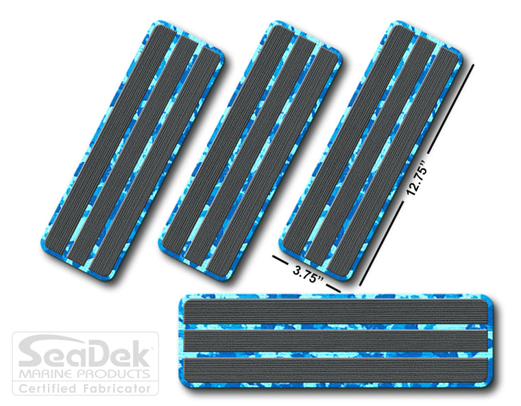 SeaDek traction pads for boats, trailers, RV steps - non-slip, dual-layer, 6mm brushed texture, stick-on adhesive.