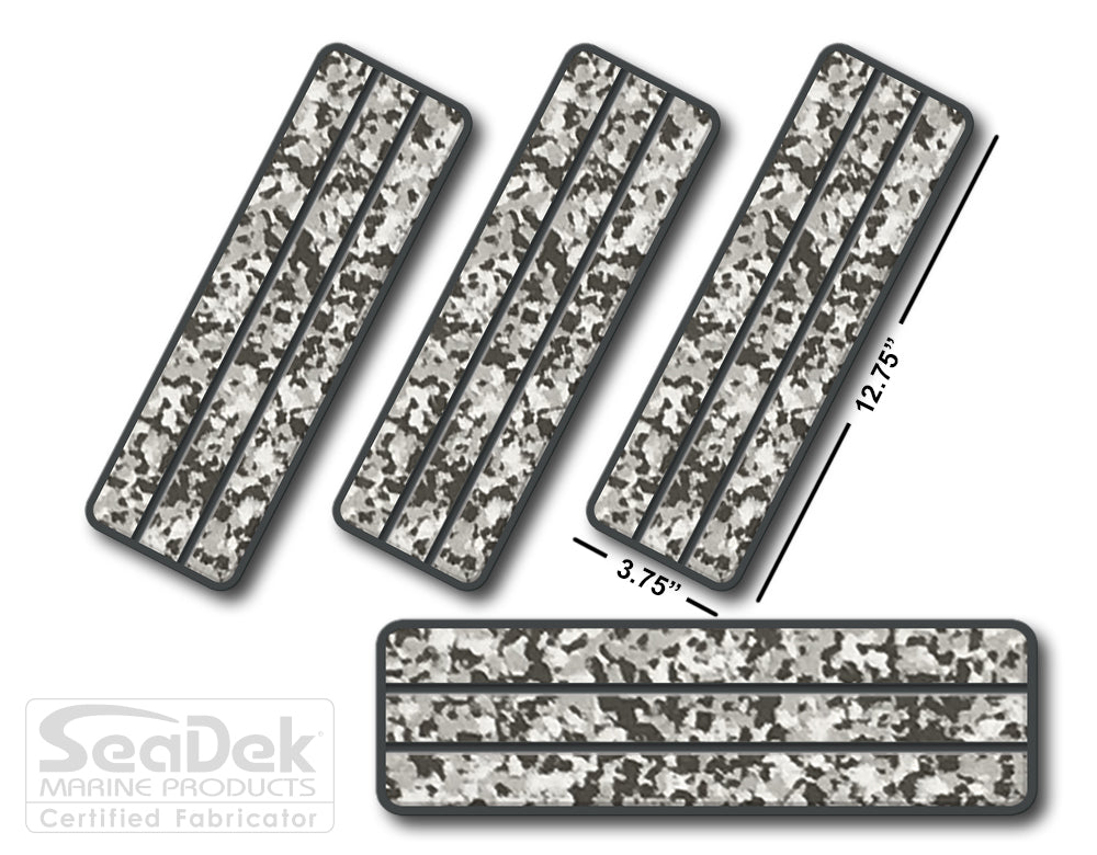 SeaDek traction pads for boats, trailers, RV steps - non-slip, dual-layer, 6mm brushed texture, stick-on adhesive.