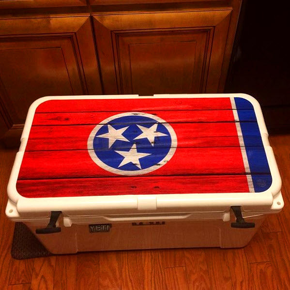 USATuff Vinyl Cooler Wrap Decal Sticker Kit - Tennessee