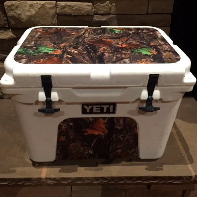 USATuff Vinyl Cooler Wrap Decal Sticker Kit - Woodland Camo