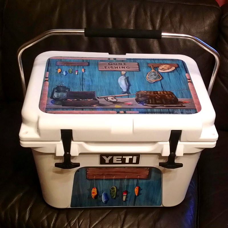 cooler fishing accessories Jeff Wilkie Gone Fishing Cooler Wrap
