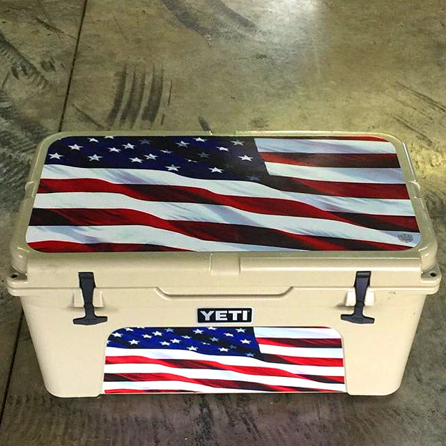 USATuff Cooler Accessories Skins Ice Chest Graphic Sticker Decal Kits - USA Stars