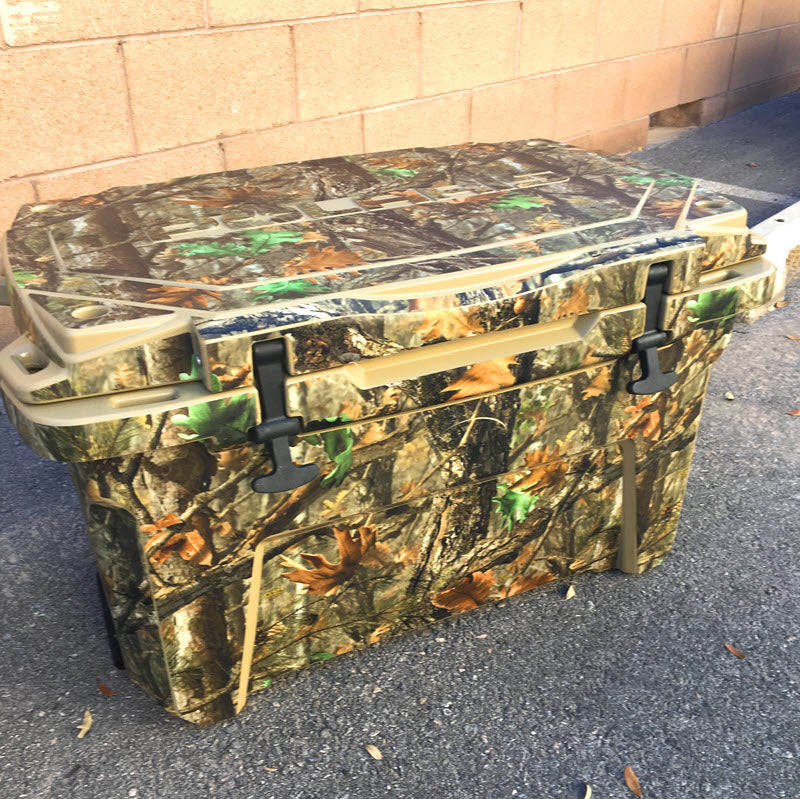 USATuff Vinyl Cooler Wrap Decal Sticker Kit - Woodland Camo