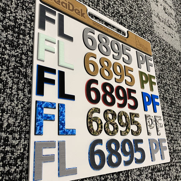 USATuff Boat Registration Numbers 3D Raised Decals 3" www.usatuff.com