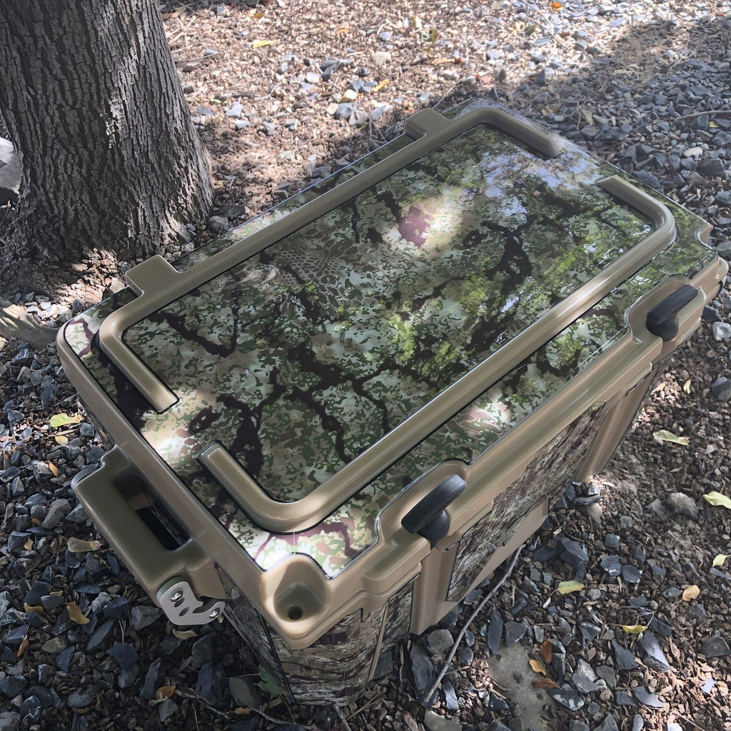 Kryptek Camouflage Cooler Wrap Stickers by USATuff in Obscura Transitional Pattern. Learn more at USATuff.com.