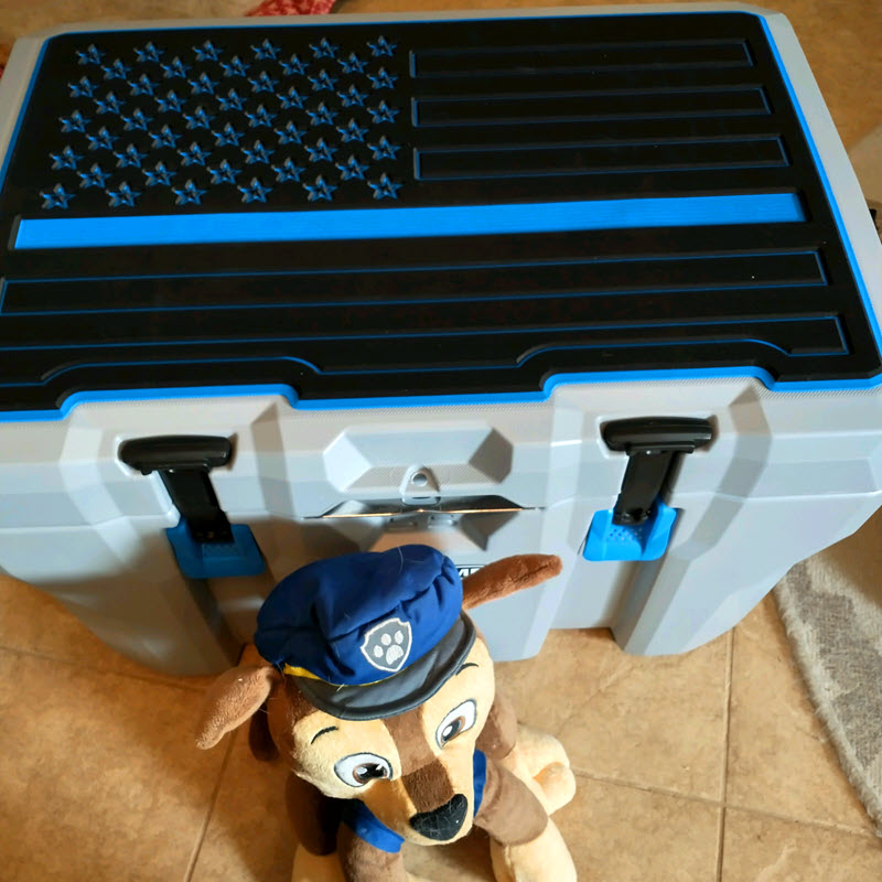 USATuff SeaDek Cooler Pad Topper USA Blue Line