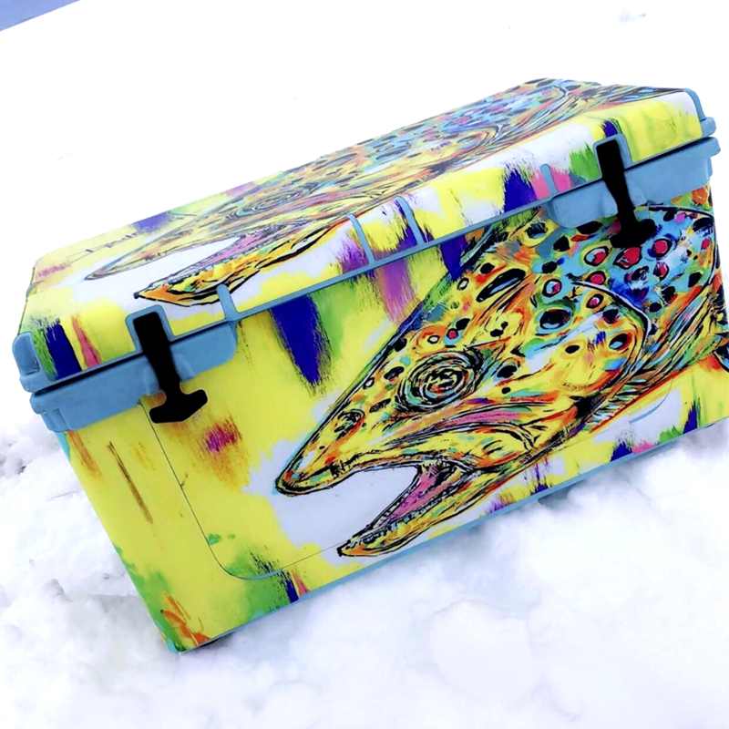 David Danforth Permit Sticker USATuff Cooler Vinyl Wrap Skins Fishing Outdoor Collection
