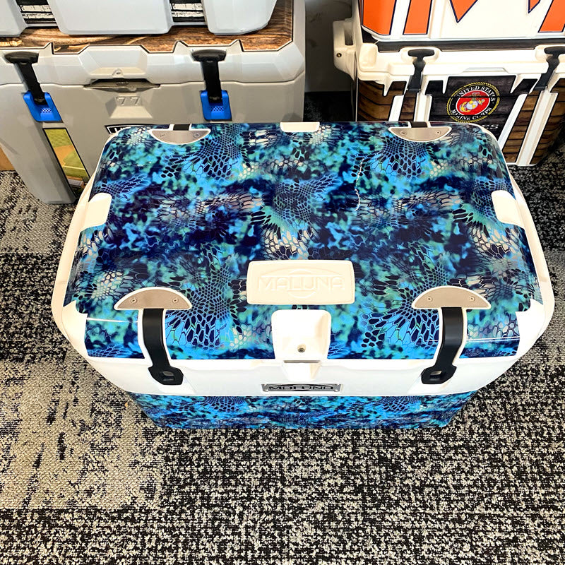 USATuff Vinyl Cooler Wrap Decal Skin Sticker Kit - Kryptek Pontus
