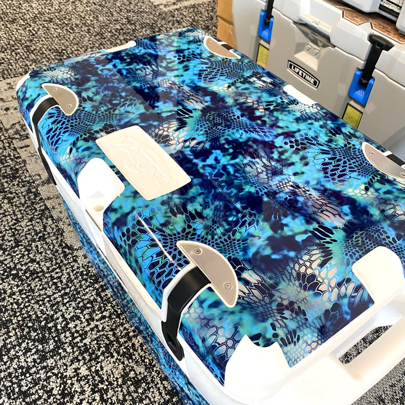 USATuff Vinyl Cooler Wrap Decal Skin Sticker Kit - Kryptek Pontus