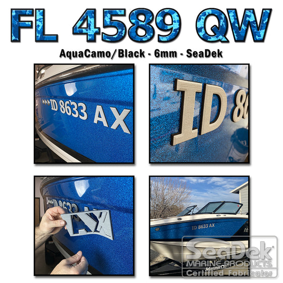 USATuff Boat Registration Numbers 3D Raised Decals 3" www.usatuff.com