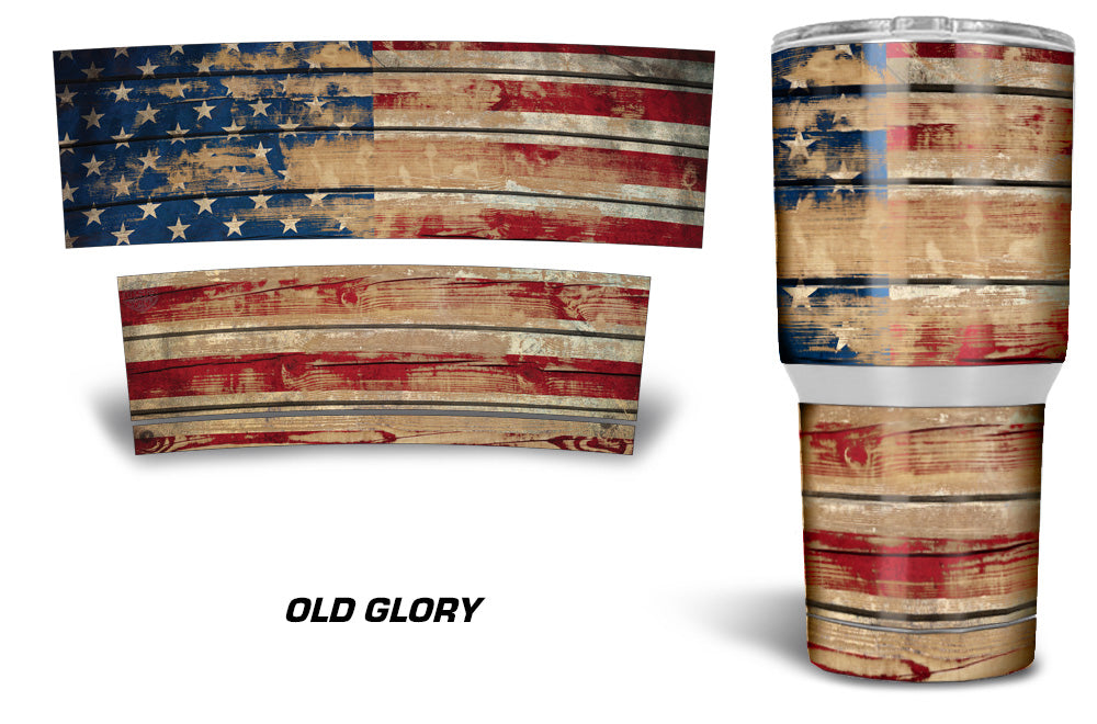 USATuff Tumbler Cup Wrap Kit for RTIC YETI - Old Glory