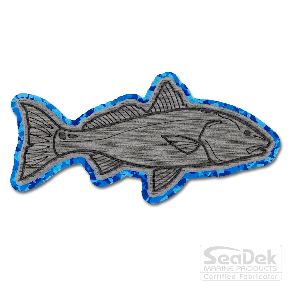 Seadek 3D Decals by USATuff.com in Redfish Design in Storm Gray Aqua Camo