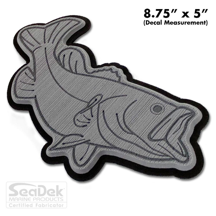 Seadek 3D Decals by USATuff.com in Bass Design in StormGray-Black