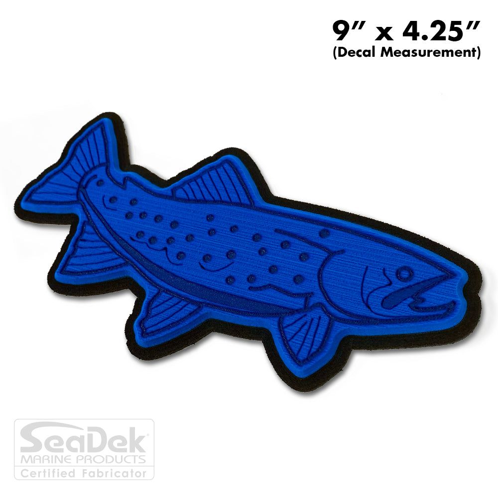 Seadek 3D Decals by USATuff.com in Trout Fresh Design in Bimini Blue Black