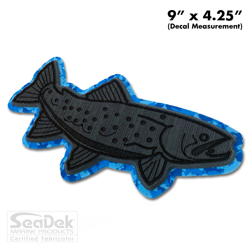 Seadek 3D Decals by USATuff.com in Trout Fresh Design in Dark Gray Aqua Camo
