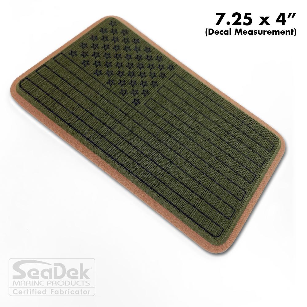Seadek 3D Decals by USATuff.com in USA Flag Design in Green Tan
