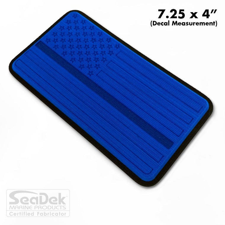 Seadek 3D Decals by USATuff.com in USA Flag Line Design in Bimini Blue Black