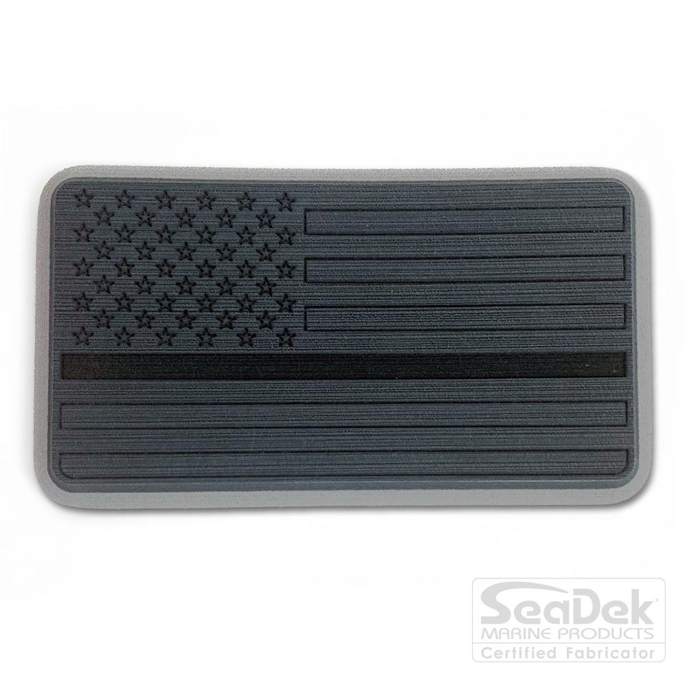 Seadek 3D Decals by USATuff.com in USA Flag Line Design in Dark Gray Storm Gray