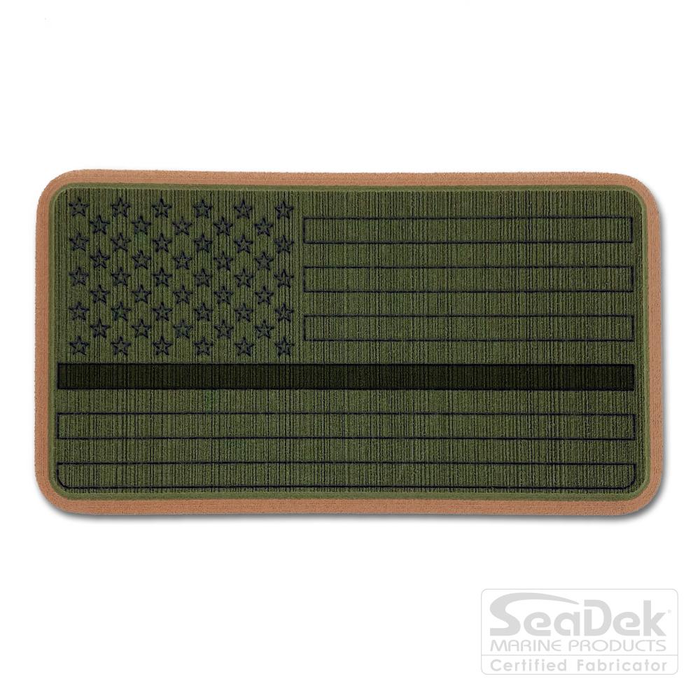 Seadek 3D Decals by USATuff.com in USA Flag Line Design in Green Tan