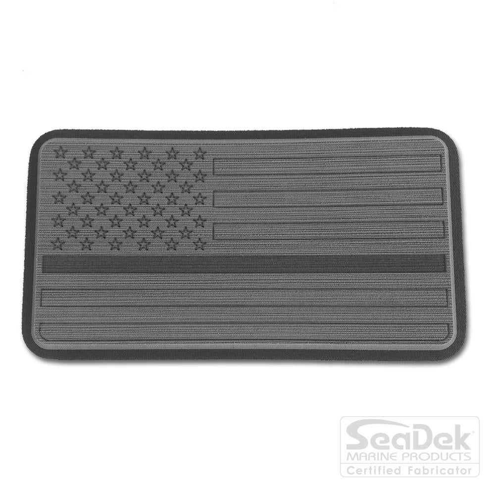 Seadek 3D Decals by USATuff.com in USA Flag Line Design in Storm Gray Dark Gray