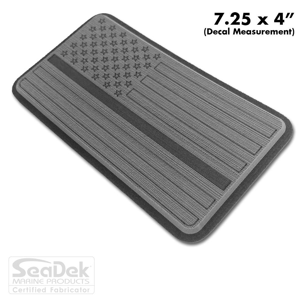 Seadek 3D Decals by USATuff.com in USA Flag Line Design in Storm Gray Dark Gray