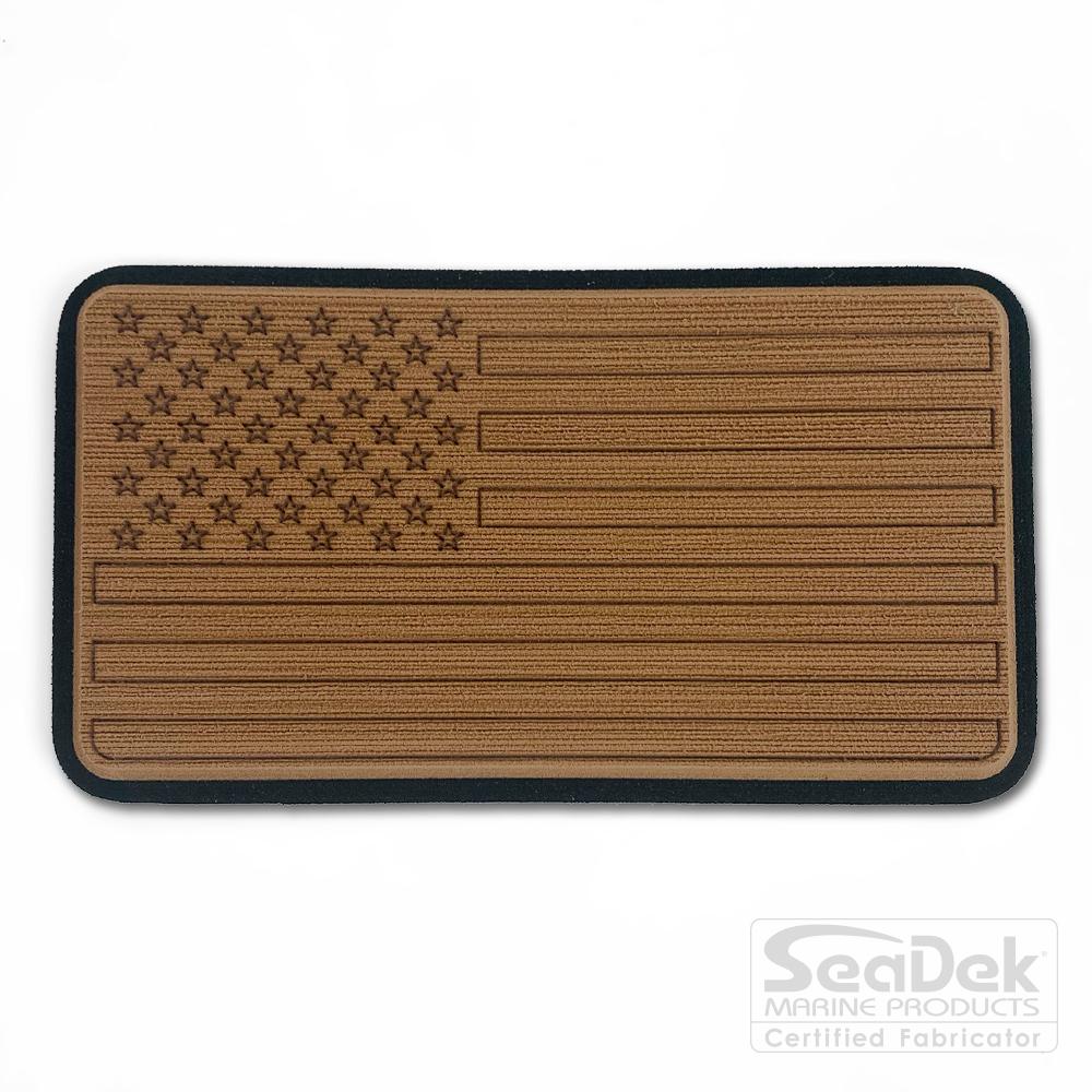 Seadek 3D Decals by USATuff.com in USA Flag Design in Tan Black
