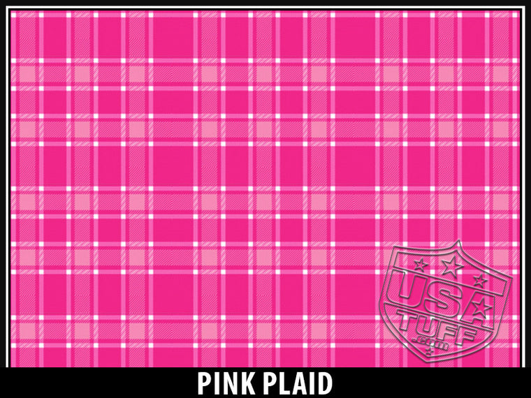 USA Tuff Tumbler Cup Wrap Kit for RTIC YETI Pink Plaid Design