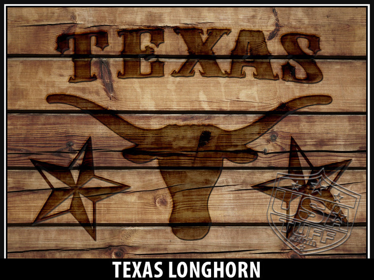 USA Tuff Tumbler Cup Wrap Kit for RTIC YETI Texas Longhorn Wood