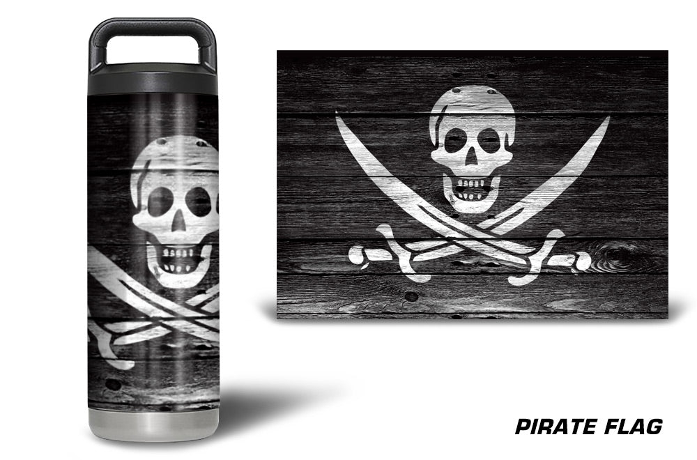 USATuff Tumbler Cup Wrap Kit for RTIC YETI - Pirate Skull