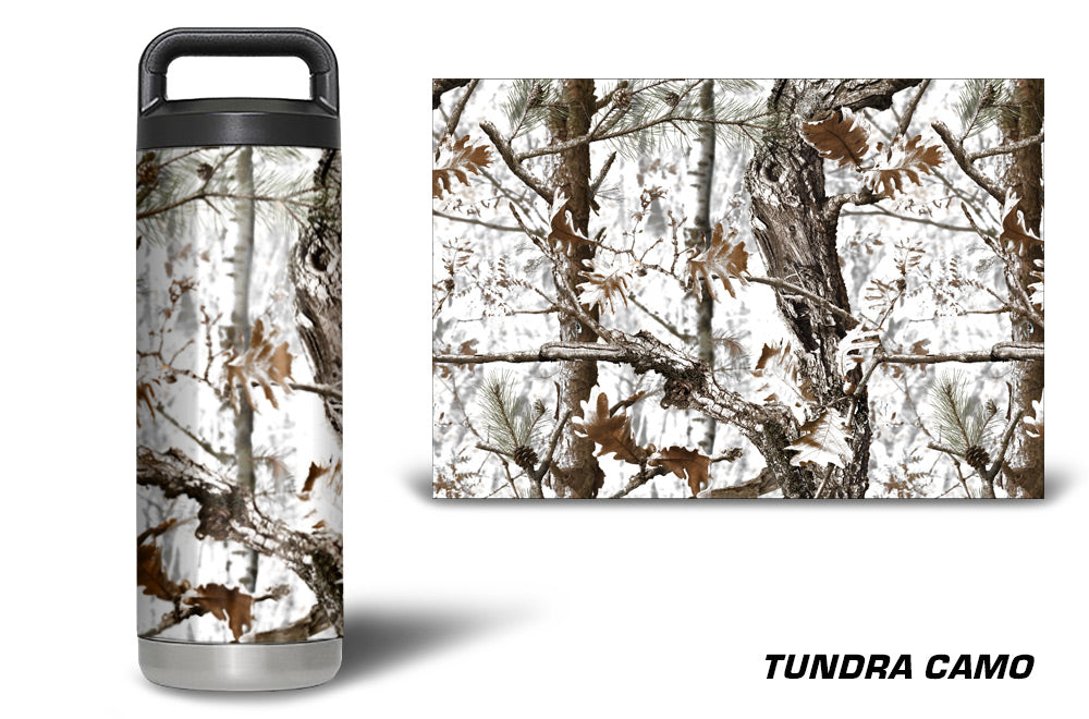 USATuff Tumbler Cup Wrap Kit for RTIC YETI - Tundra Snow Camo