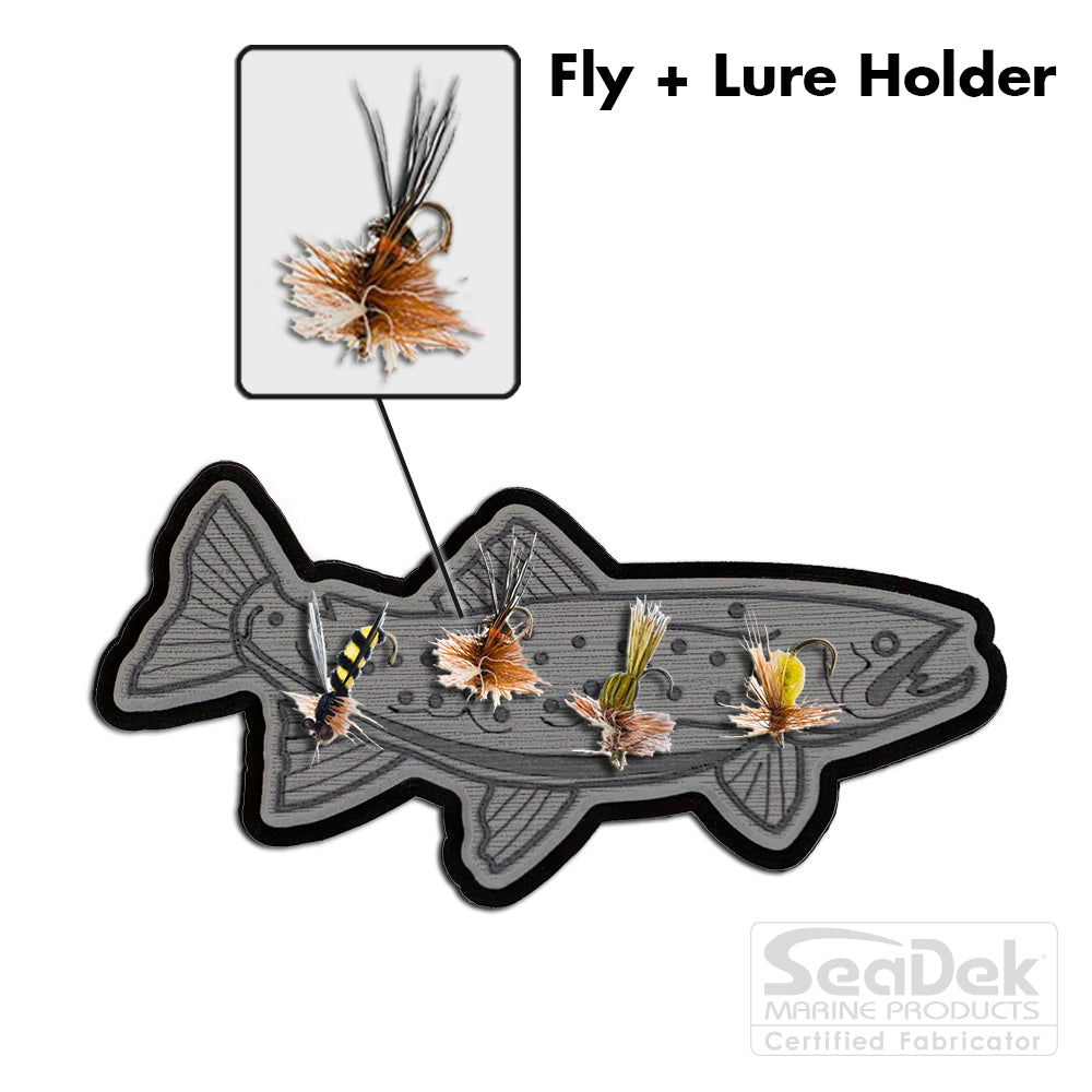 Fly Fishing Lure Holder SeaDek 3D Decal Sticker by USATuff 