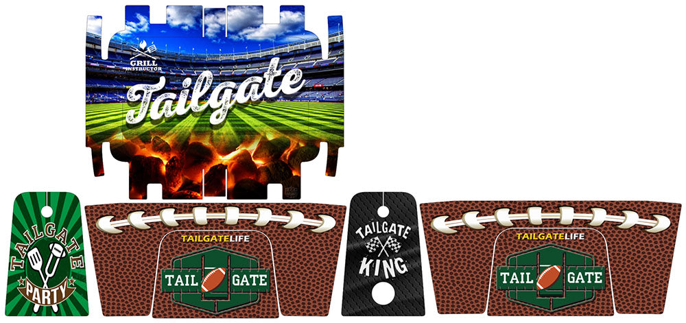 USATuff Vinyl Cooler Wrap Decal Sticker Kit - Tailgate