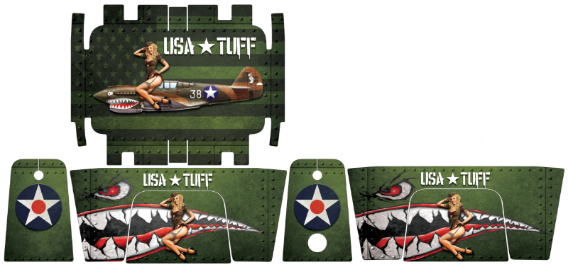 USATuff Cooler Accessories Ice Chest Graphic Sticker Decal Kits - Pin Up